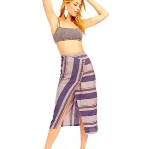 Free People Big Sur Midi Skirt, size 10
